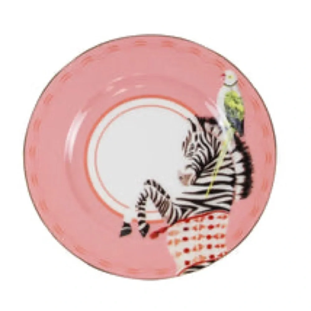 Yvonne Ellen London Tea-Time Set of 4 Tea Plates, Carnival Animals - Picture 10 of 15